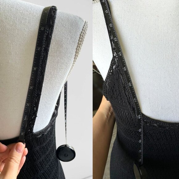 Rugby 2004 Black Lace Dress Ralph Lauren Medium 100% Linen with Silk - Picture 5 of 8